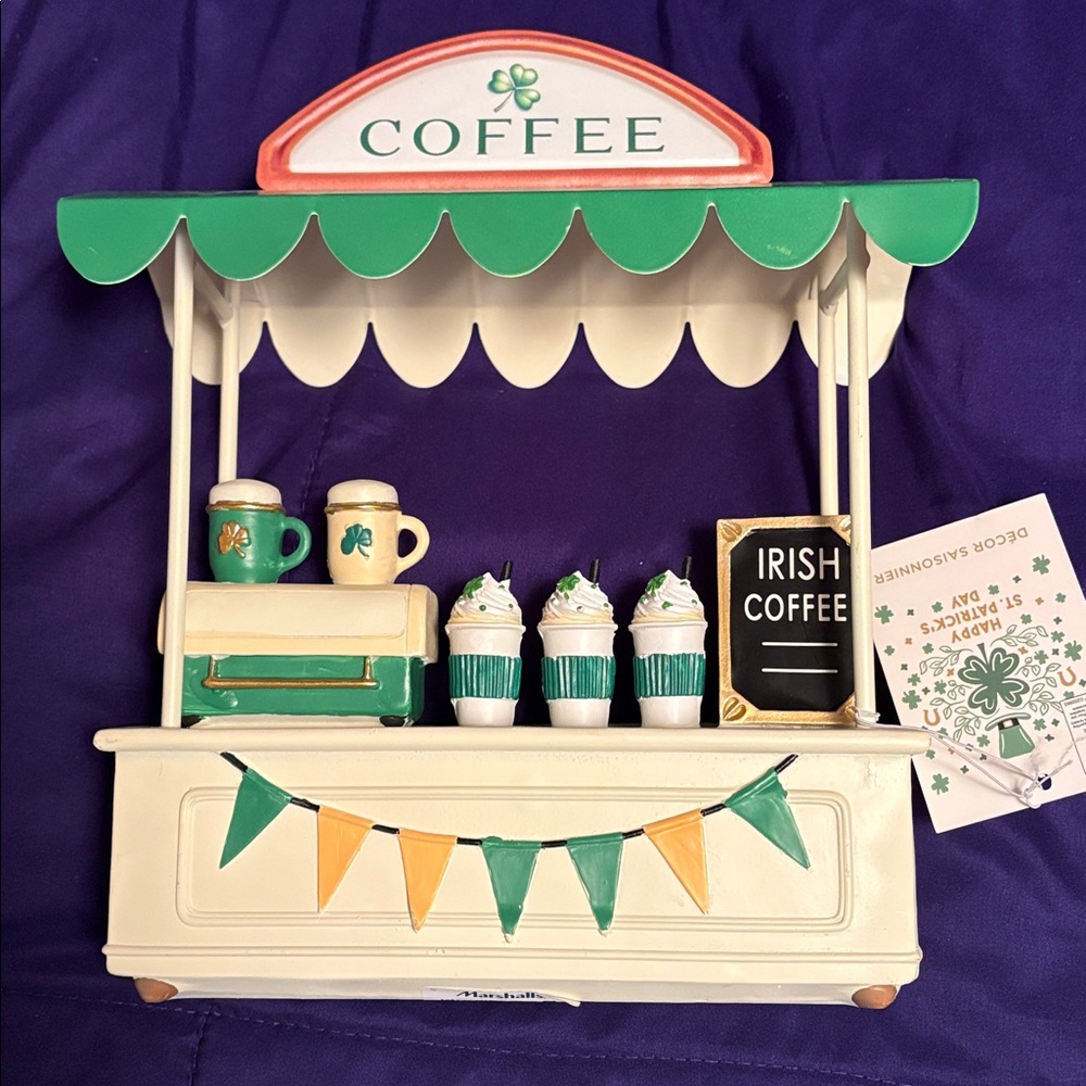 Green and White Coffee Stand Decor - Picture 13 of 17